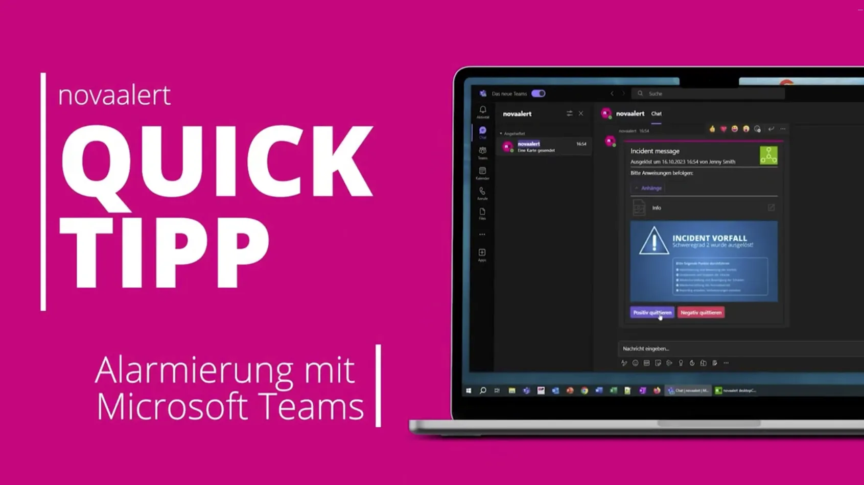 Video Alarmierung mit Microsoft Teams